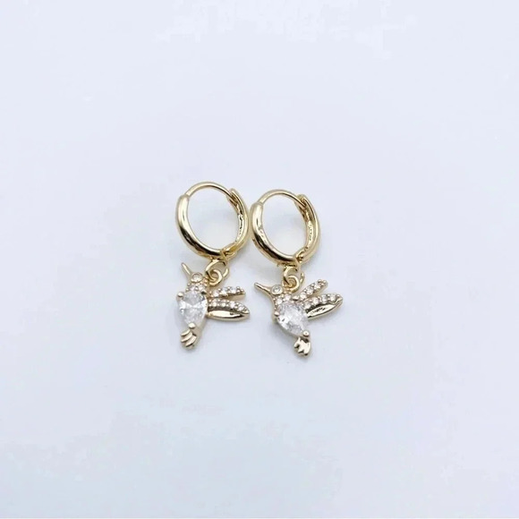 Petit Bird Huggie Hoops Earrings - Picture 1 of 2